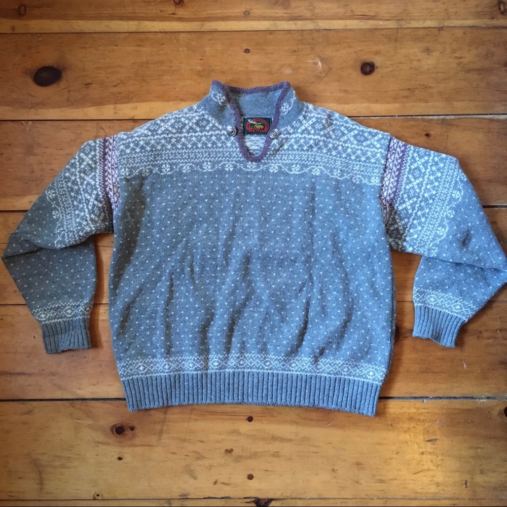 Nordic style Winter themed vintage sweater